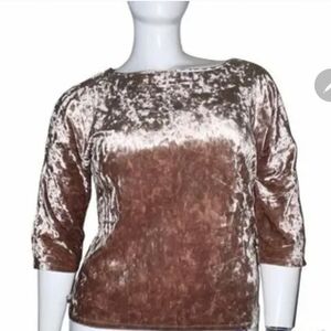 Spence Velvet Cold Shoulder Top size L (can fit up XL